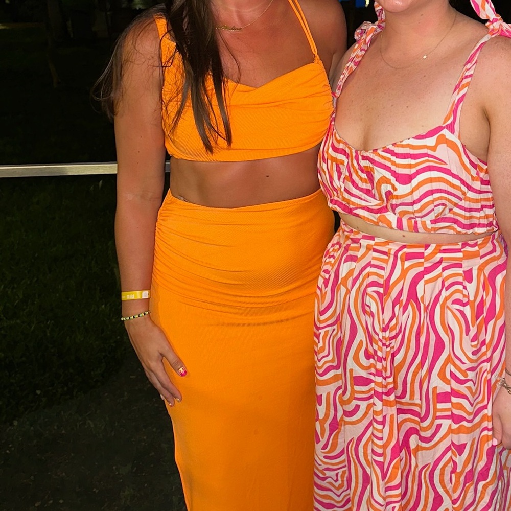 FORTUNATE ONE Orange Women's Two Piece Set